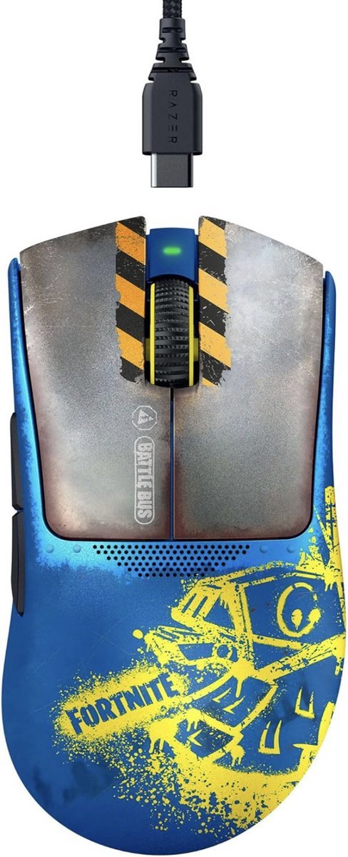 Razer Razer Deathadder V3 Pro - Fortnite Edition Muis Gamen Rechtshandig Rf Wireless + Usb Type-C Optisch 30000 Dpi