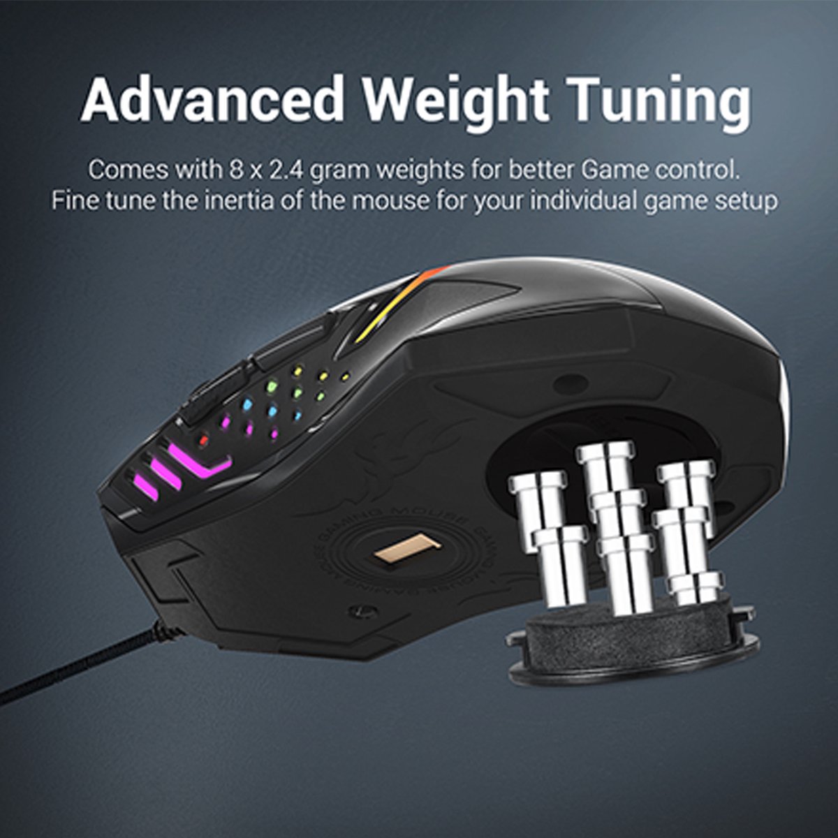 Redragon Centrophorous M601 Rgb Gaming Muis - Verstelbare Gewichten - - afbeelding 2