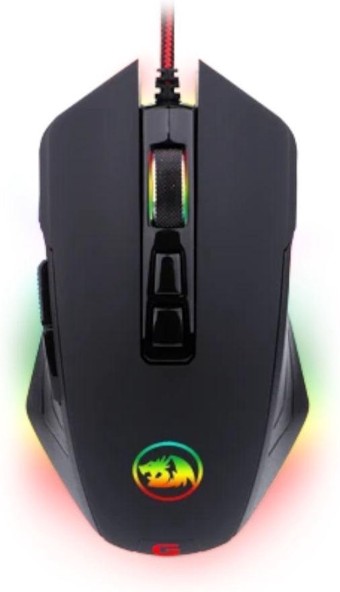 Redragon Redragon Dagger M715 Rgb Gaming Muis | Verstelbare Dpi Tot 10000 | 16 Miljoen Kleuren Rgb| 5 Gebruikersprofielen | 7 Programmeerbare Knoppen