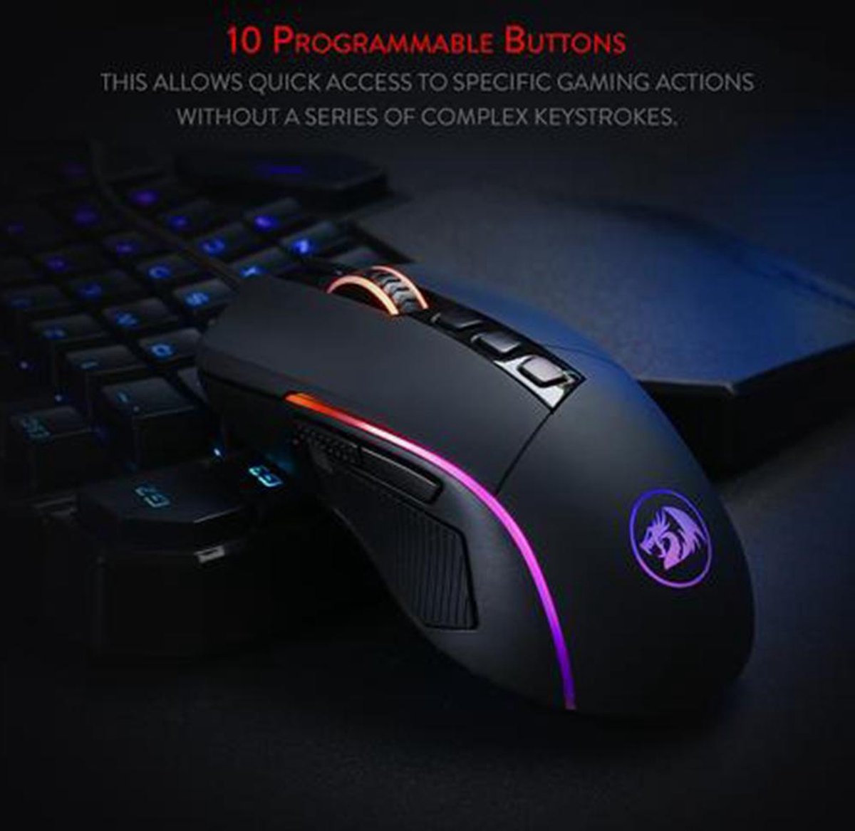 Redragon Lavawolf M721-Pro Rgb Gaming Muis - afbeelding 3
