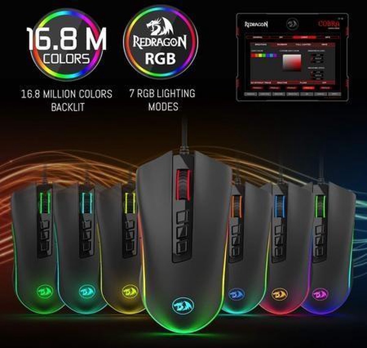 Redragon Gaming Mouse Z Rgb Cobra - afbeelding 4