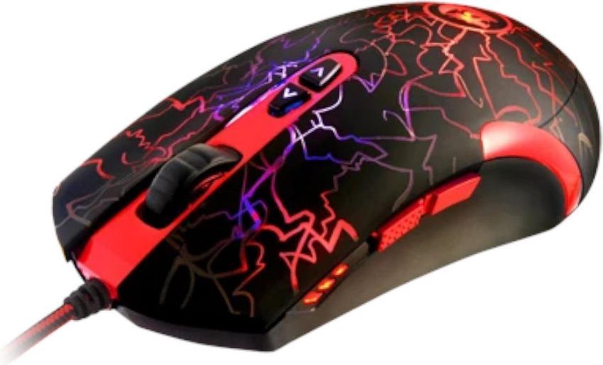 Redragon Gaming Muis Lavawolf M701 Led | Uniek Bliksemdesign | Verstelbare Dpi - afbeelding 2