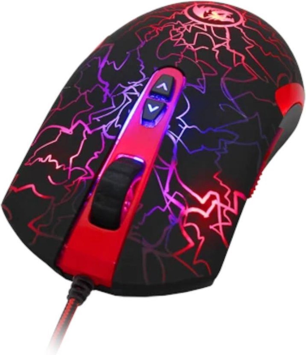 Redragon Gaming Muis Lavawolf M701 Led | Uniek Bliksemdesign | Verstelbare Dpi - afbeelding 4