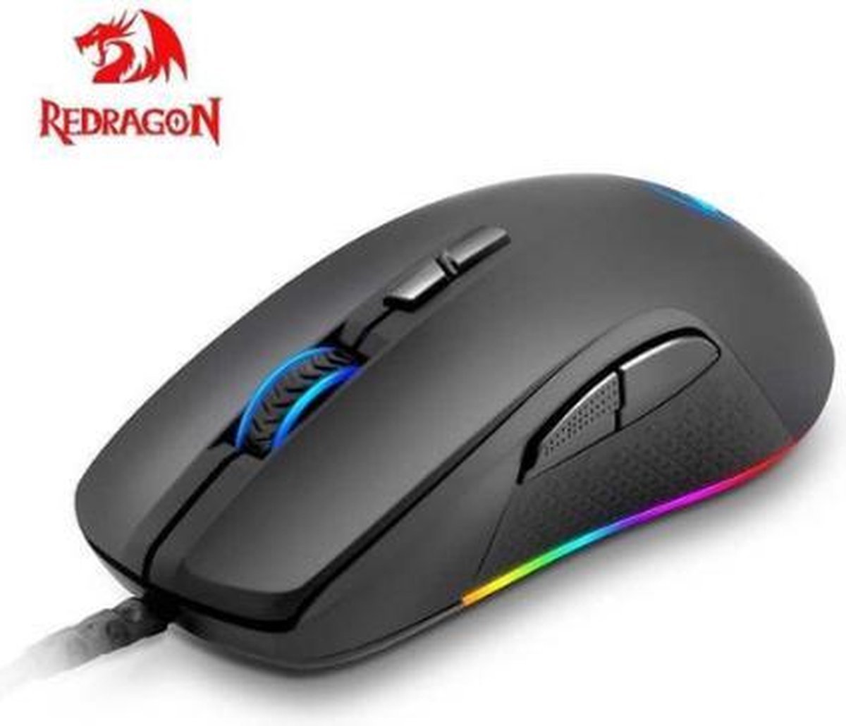 Redragon Redragon Gaming Muis Stormrage M718| Usb - Type-A Muis 10000 Dpi | Zwarte Muis Met Rgb Verlichting