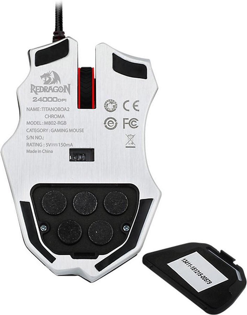 Redragon Titanboa M802 Rgb Gaming Muis - High End - Dpi Tot 12.000 Met 9 - afbeelding 3
