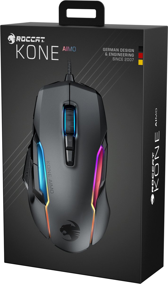 Kone AIMO Remastered Optische Gaming Muis - 16000 DPI - RGB - Zwart - afbeelding 8