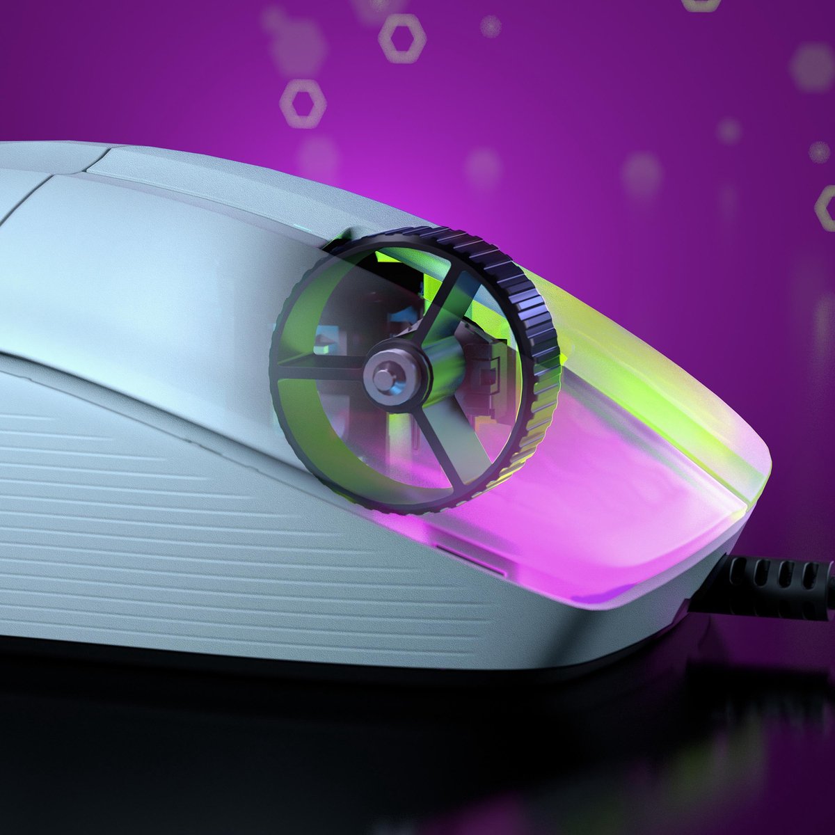 Roccat Kone Pro Gaming Muis - Bedraad - Wit - afbeelding 8