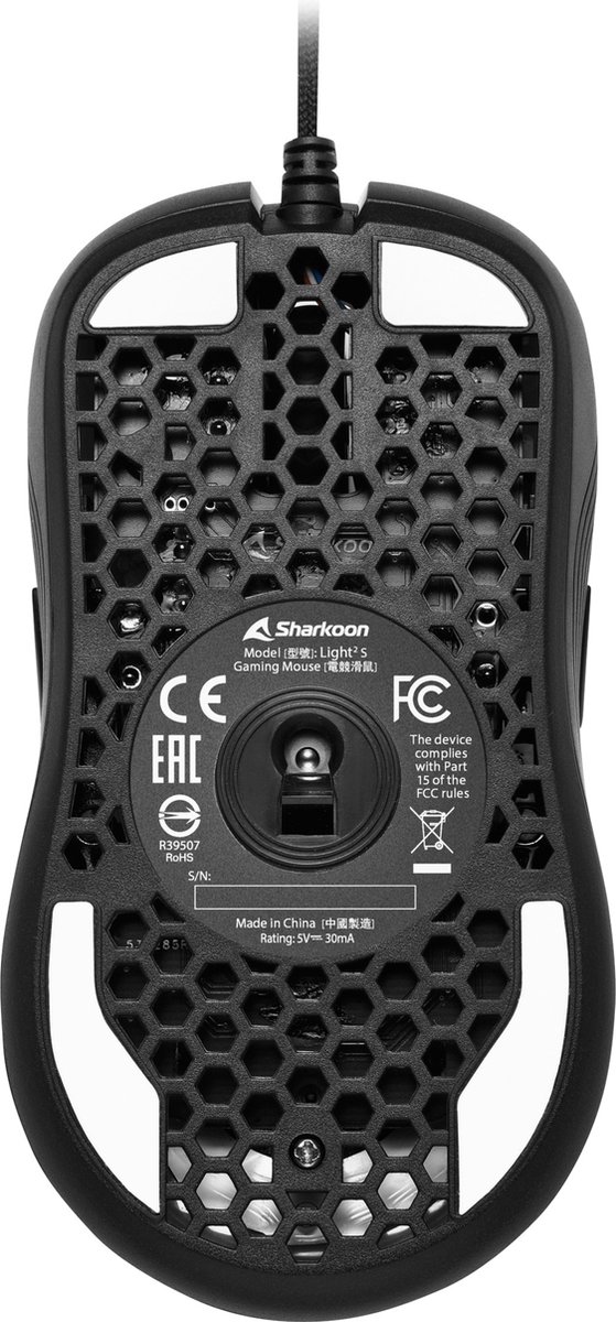Sharkoon Light² S Muis Ambidextrous Usb Type-A Optisch 6200 Dpi - afbeelding 3