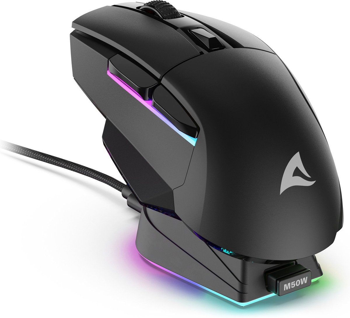 Sharkoon Sgm50W Muis Gamen Rechtshandig Rf Wireless + Usb Type-A Optisch 6400 - afbeelding 7