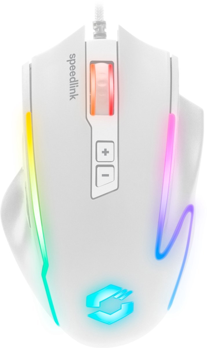 Speedlink Speedlink Decus Nx - Gaming Muis - 12.800 Dpi - 6 Knoppen & 2 Dpi Schakelaars - Rgb - Wit