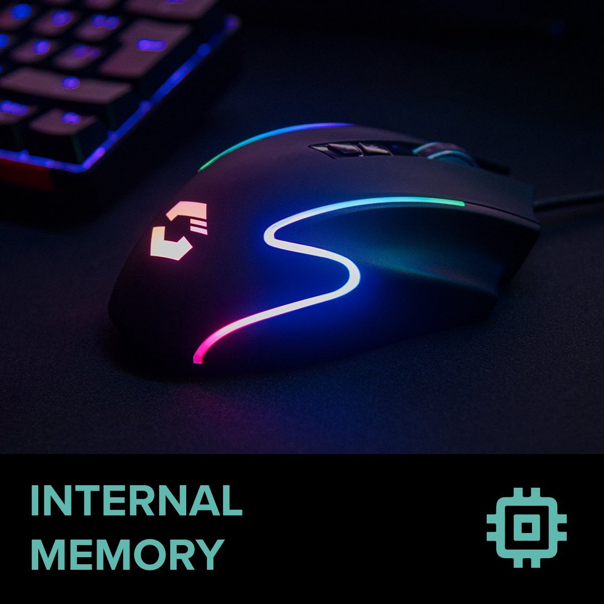 DECUS NX RGB Gaming Muis, 12.800 DPI, 1000Hz, Zwart - afbeelding 2