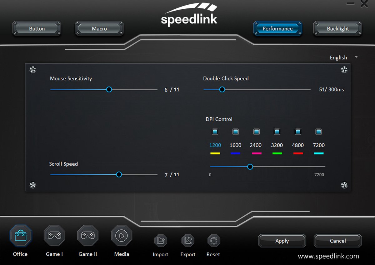 Speedlink Taurox - Gaming Muis - 7200 Dpi - Zwart - afbeelding 8
