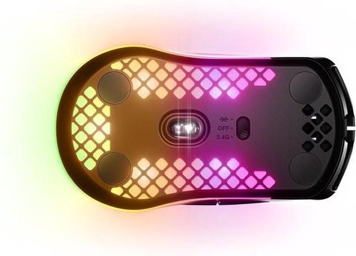 Steelseries Aerox 3 Draadloze Gaming Muis - Zwart - afbeelding 3