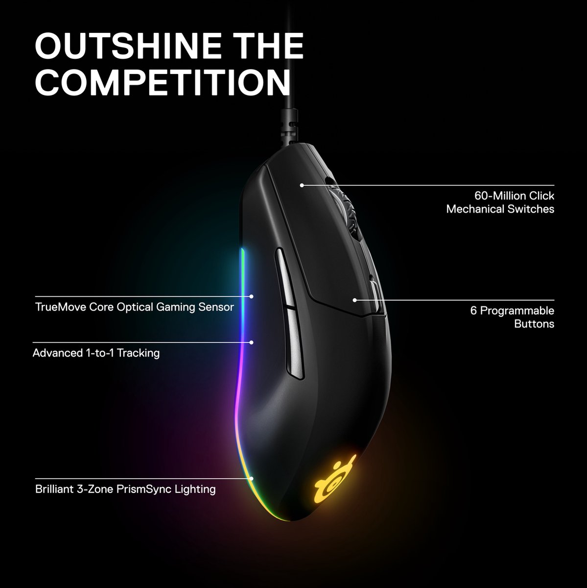 Rival 3 Gaming Mouse - afbeelding 3