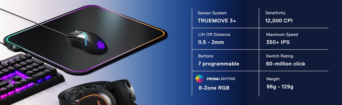 Steelseries Rival 600 - Optische Gaming Muis - 12000 Cpi - Zwart - afbeelding 7