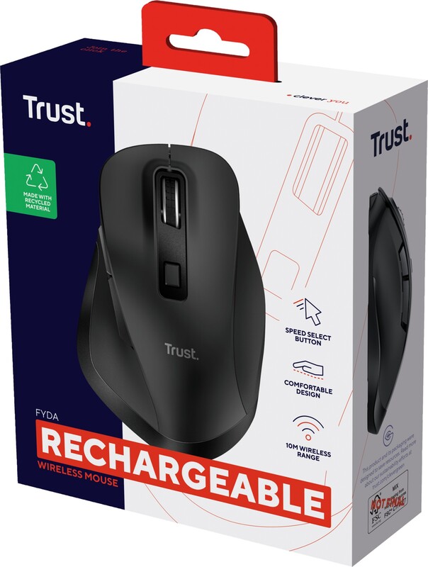 Trust fyda draadloze ergonomische zw 5 orig - Trust Fyda Wireless Ergonomic Muis