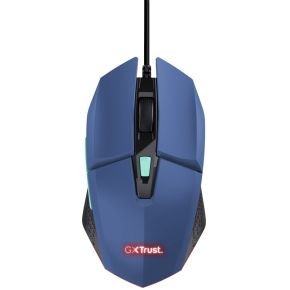 Trust Trust Gxt 109B Felox - Bedrade Gaming Muis - 6400 Dpi - Verlichting - Blauw