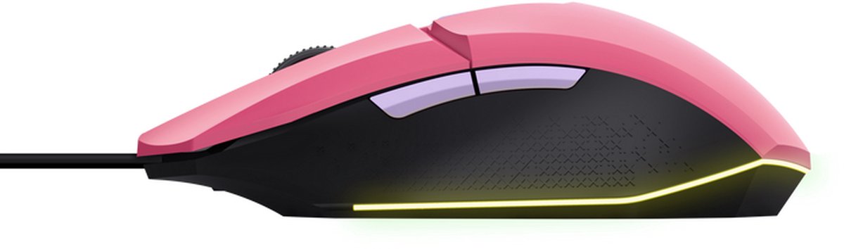 Trust Gxt 109P Felox - Bedrade Gaming Muis - 6400 Dpi - Verlichting - Roze - afbeelding 5
