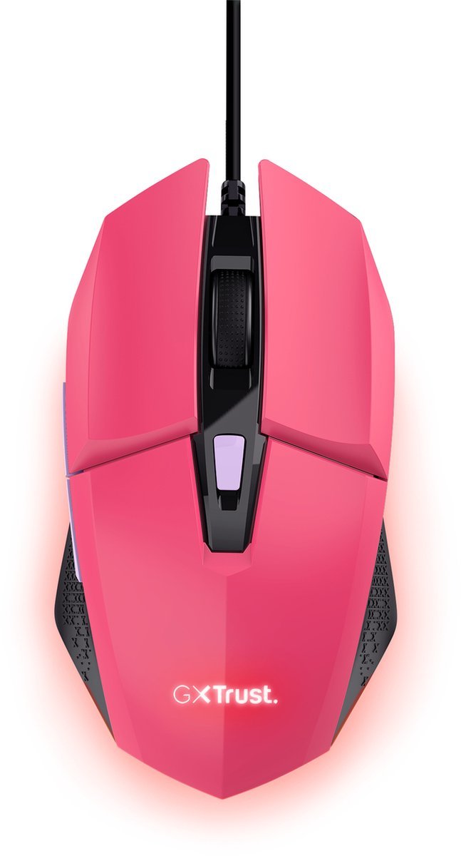 Trust Trust Gxt 109P Felox - Bedrade Gaming Muis - 6400 Dpi - Verlichting - Roze
