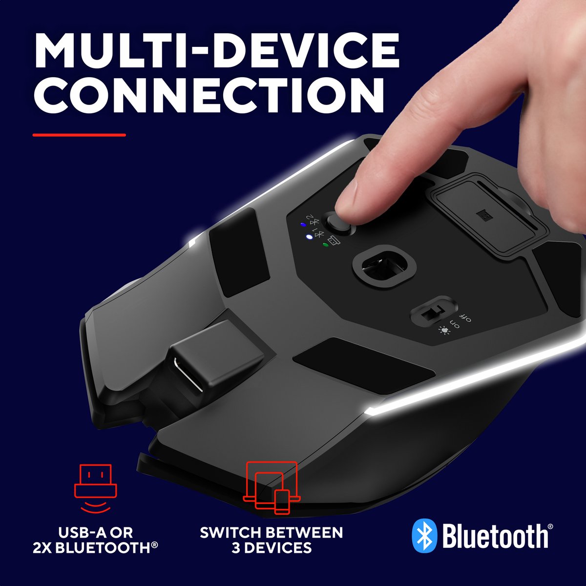 GXT 122 Felox+ Dual Wireless Illuminated Gaming Mouse - afbeelding 4