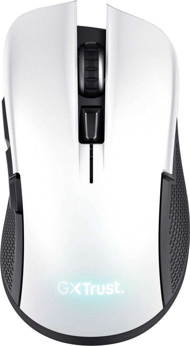 Trust Trust Gxt 923 Ybar - Draadloze Gaming Muis - Rgb Verlichting - Oplaadbaar - 7200 Dpi - Wit