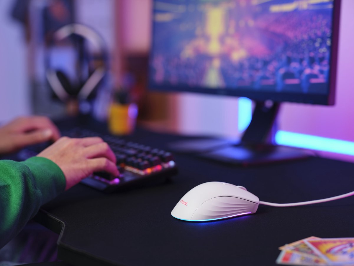 Trust Gxt 924W Ybar+ - Pro Gaming Muis - Rgb Verlichting - 25600 Dpi - Wit - afbeelding 8