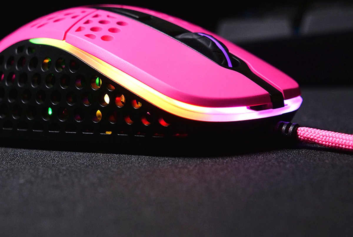 M4 RGB Ultra-light Gaming Mouse Pink - afbeelding 10