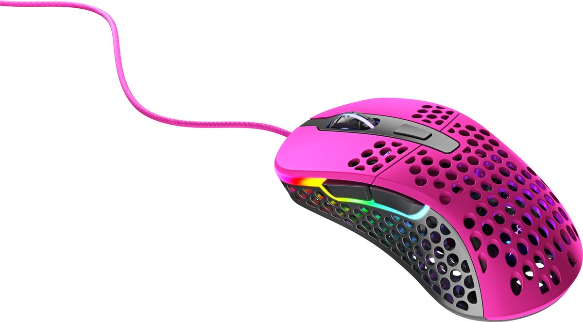 M4 RGB Ultra-light Gaming Mouse Pink - afbeelding 7