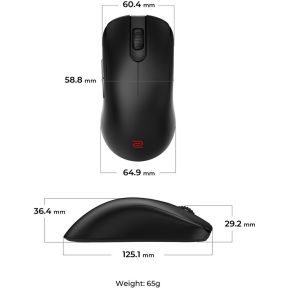 Benq Zowie Fk2-Dw 4K Draadloze Muis Voor Esports -Sports Science - Verbeterde 4K-Receiver - 65 G - Symmetrisch - Geen Driver Nodig - 3950 Sensor - 4K-Pollingrate - afbeelding 7