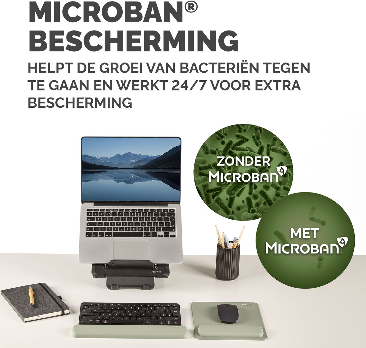 Fellowes breyta ergonomische muismat me 4 orig - Fellowes Breyta Ergonomische 21x28 cm Muismat (groen)