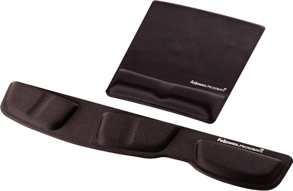 Fellowes health v fabrik muismat met po 4 orig - Fellowes Health-V Fabrik 20,5x25 cm Muismat (zwart)