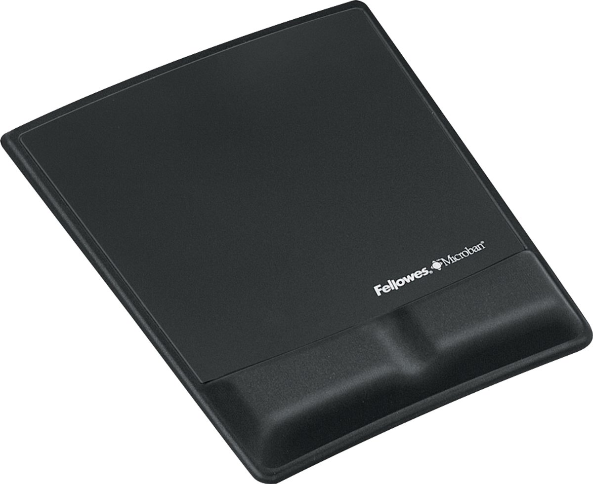 Fellowes health v fabrik muismat met po 7 orig - Fellowes Health-V Fabrik 20,5x25 cm Muismat (zwart)