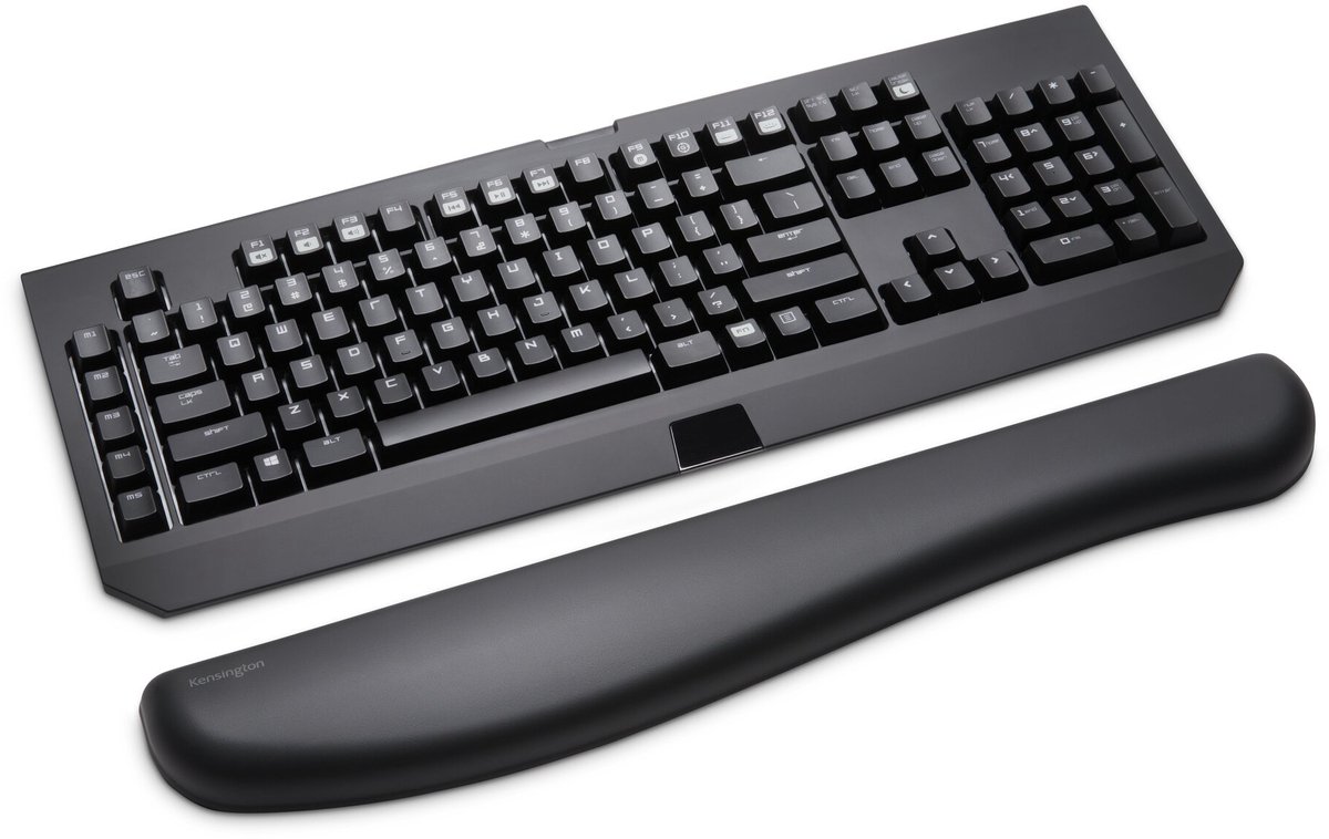 Kensington ergosofttm wrist rest for mech 2 orig - Kensington Wrist Rest For Mechanical 46,3x7,9 cm Muismat (zwart)