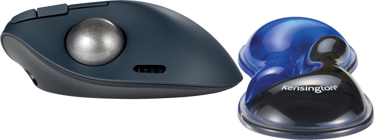 Kensington slim ergonomische duo gel muis 9554841 4 orig - Kensington Slim Ergonomische Duo Gel 19,5x7,5 cm Muismat (zwart)