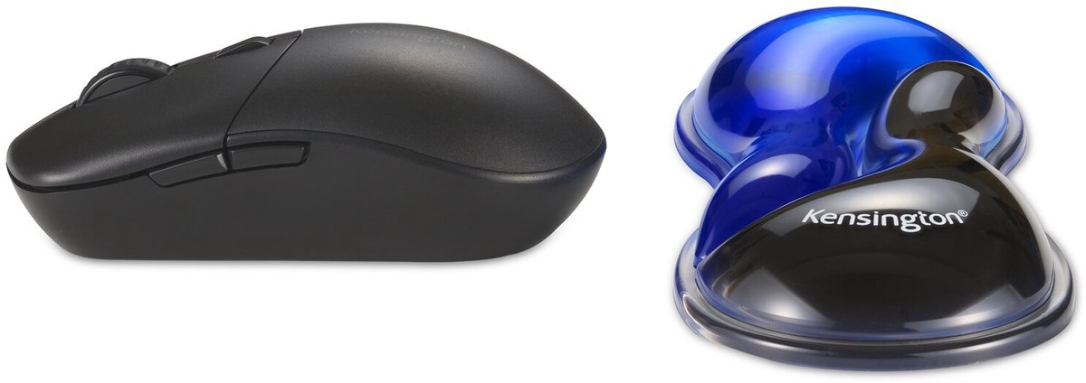 Kensington slim ergonomische duo gel muis 9554841 7 orig - Kensington Slim Ergonomische Duo Gel 19,5x7,5 cm Muismat (zwart)