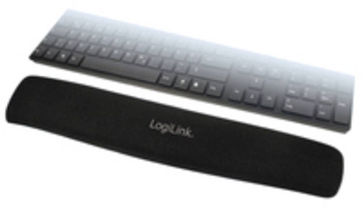 Logilink keyboard gel pad black 3 orig - Logilink Keyboard Gel Pad 40x6,5 cm Bureaumat (zwart)