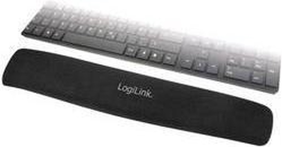 Logilink keyboard gel pad black 5 orig - Logilink Keyboard Gel Pad 40x6,5 cm Bureaumat (zwart)