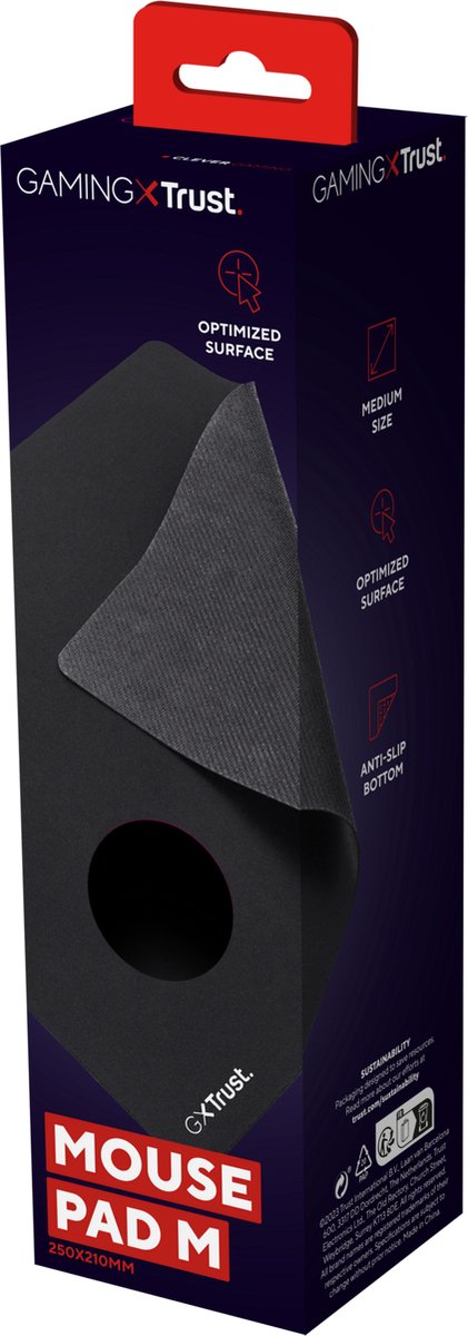 Trust gxt 752 muismat 250x210 mm geo 4 orig - Trust Gxt 752 25x21 cm Muismat (zwart)
