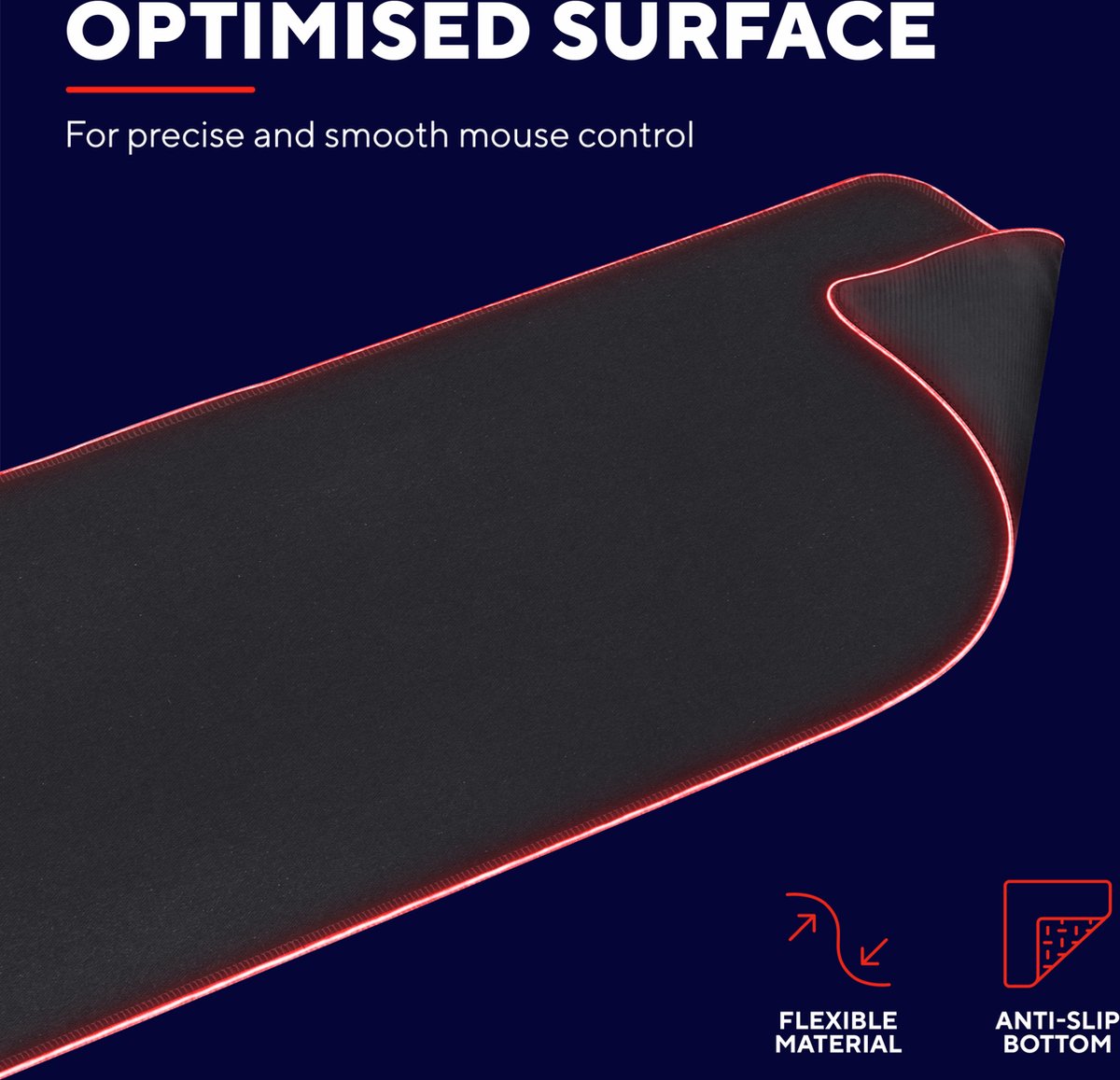 Trust gxt 764 glide flex muismat xxl 4 orig - Trust Gxt 764 Glide-Flex 93x30 cm Muismat (zwart)