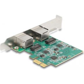 PCI Express x1 Netwerkkaart 2.5 Gigabit LAN 2 x RJ45 - afbeelding 2