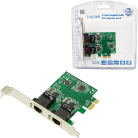 Logilink pc0075 netwerkkaart ethernet 1 3 orig - 2-Port Gigabit LAN PCI-Express Card