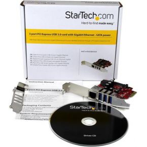 StarTech.com 3-poorts PCI Express USB 3.0-kaart met gigabit Ethernet - afbeelding 5