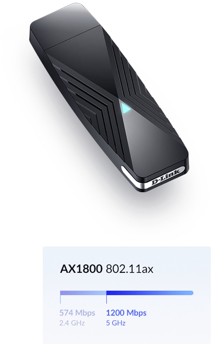 D-Link Dwa-X1850 - Wi-Fi Adapter - Usb 3.02 - Wifi 6 - Mu-Mimo wifi adapter - afbeelding 3