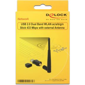 USB 2.0 Dual Band AC600 WLAN Stick met externe antenne - afbeelding 2
