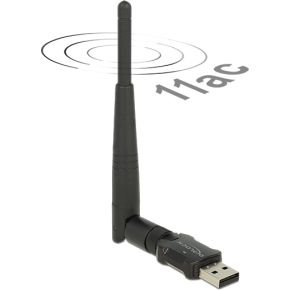 DeLOCK Delock Usb-A - Wlan / Wi-Fi Dongle Met Externe Antenne - Dual Band Ac600 / 600 Mbps