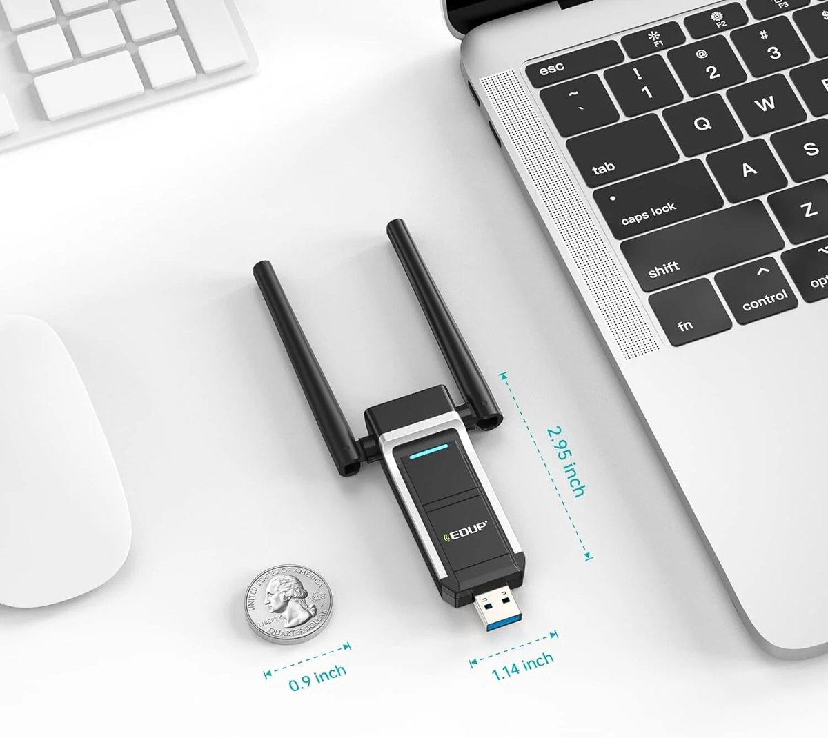 Edup Ac1300 - Draadloze Usb Wifi Adapter - Dual Band (2.4Ghz/5.8Ghz) - - afbeelding 4