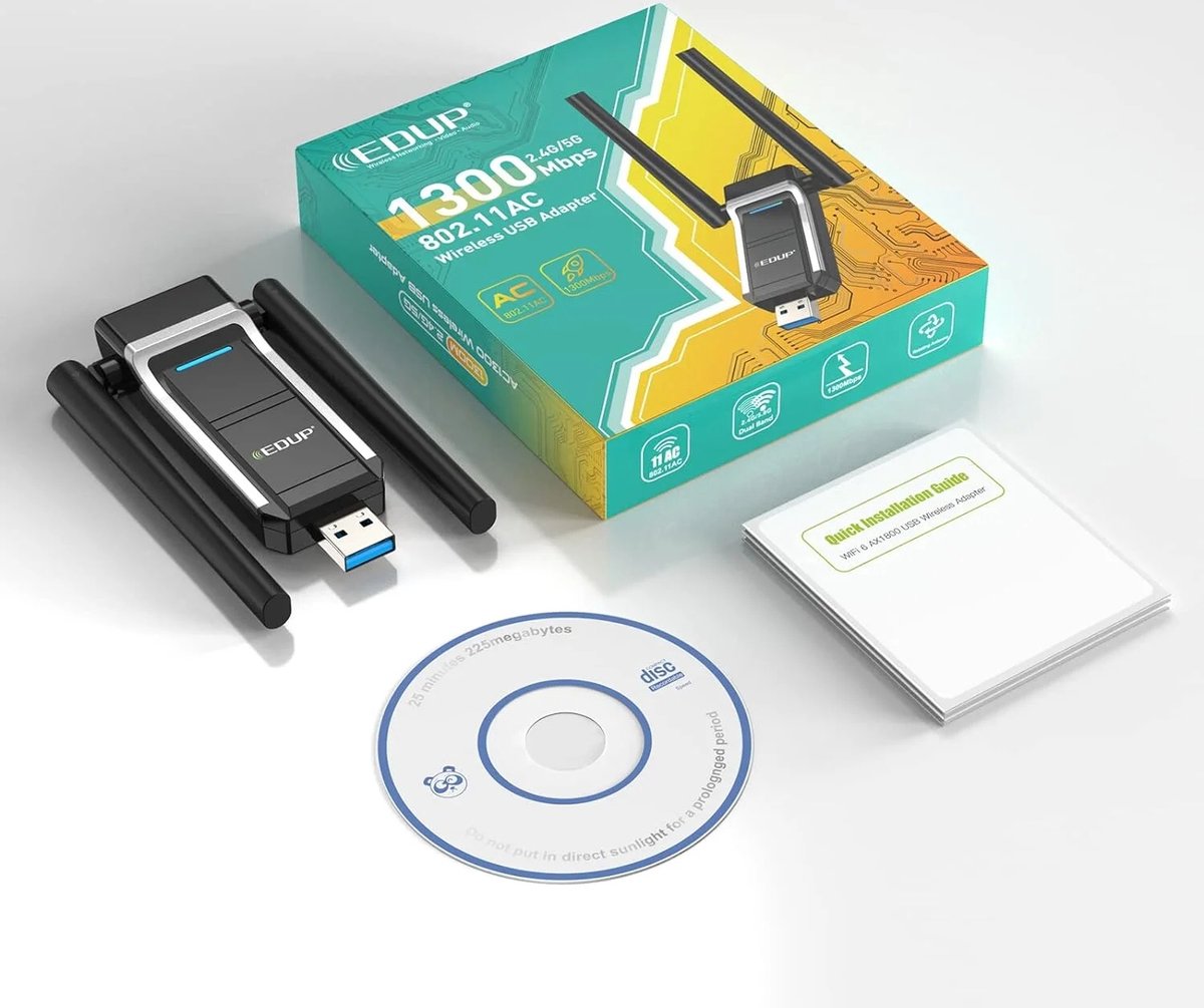 Edup Ac1300 - Draadloze Usb Wifi Adapter - Dual Band (2.4Ghz/5.8Ghz) - - afbeelding 7