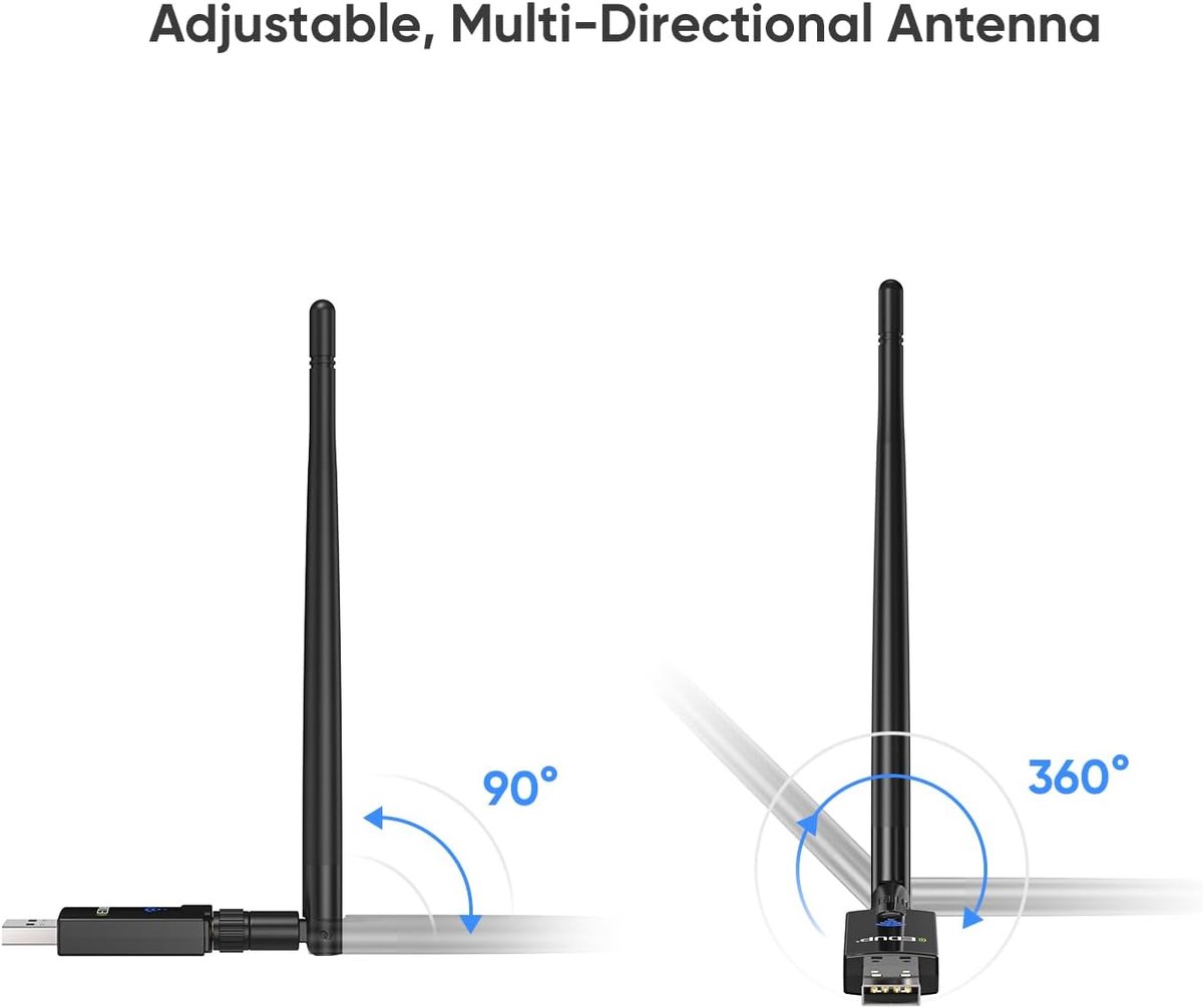 Edup Ax900 Wifi 6 Usb Adapter & Bluetooth 5.3 - 900 Mbps - Dualband 2.4 & 5 Ghz wifi adapter - afbeelding 5