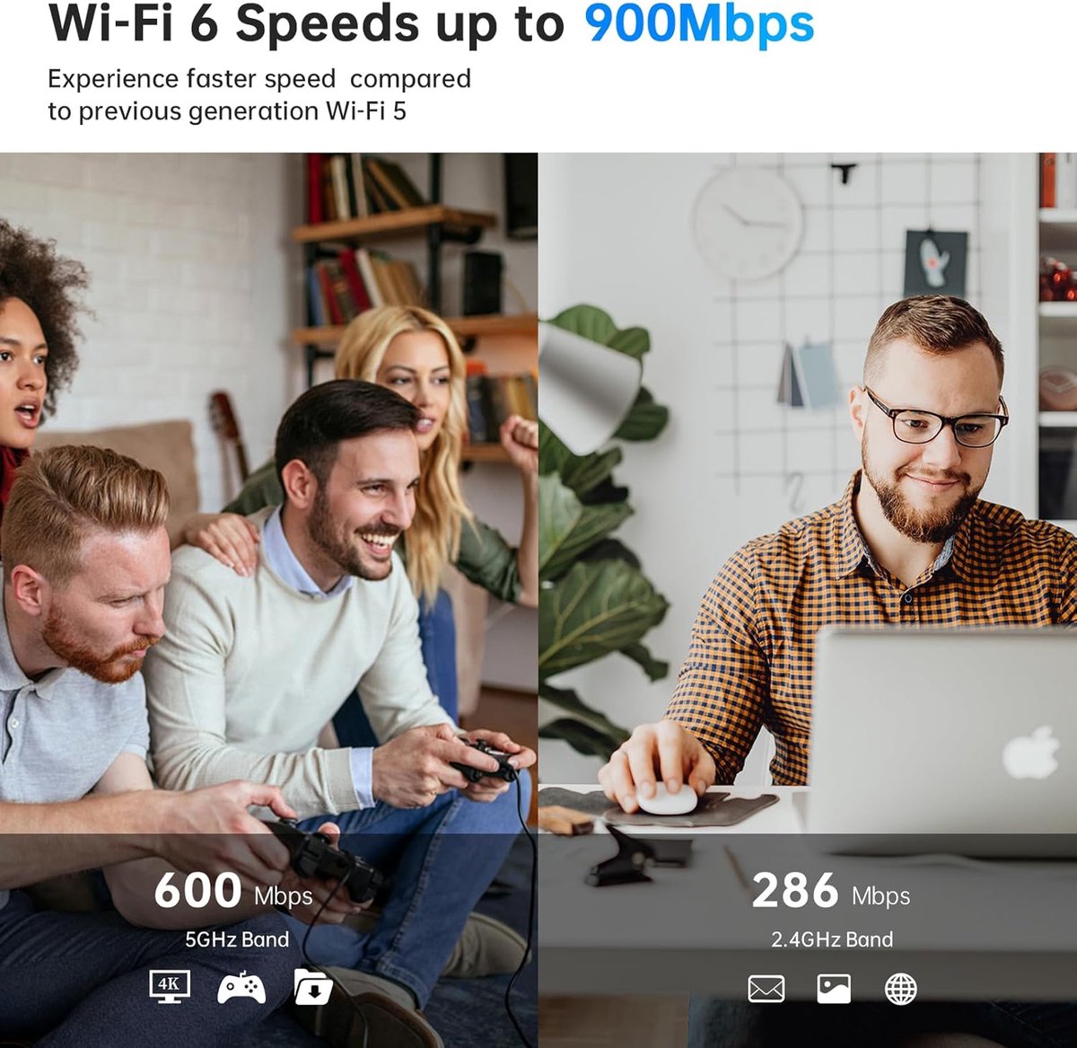 Edup Ax900 Wifi 6 Usb Adapter & Bluetooth 5.3 - 900 Mbps - Dualband 2.4 & 5 Ghz wifi adapter - afbeelding 8