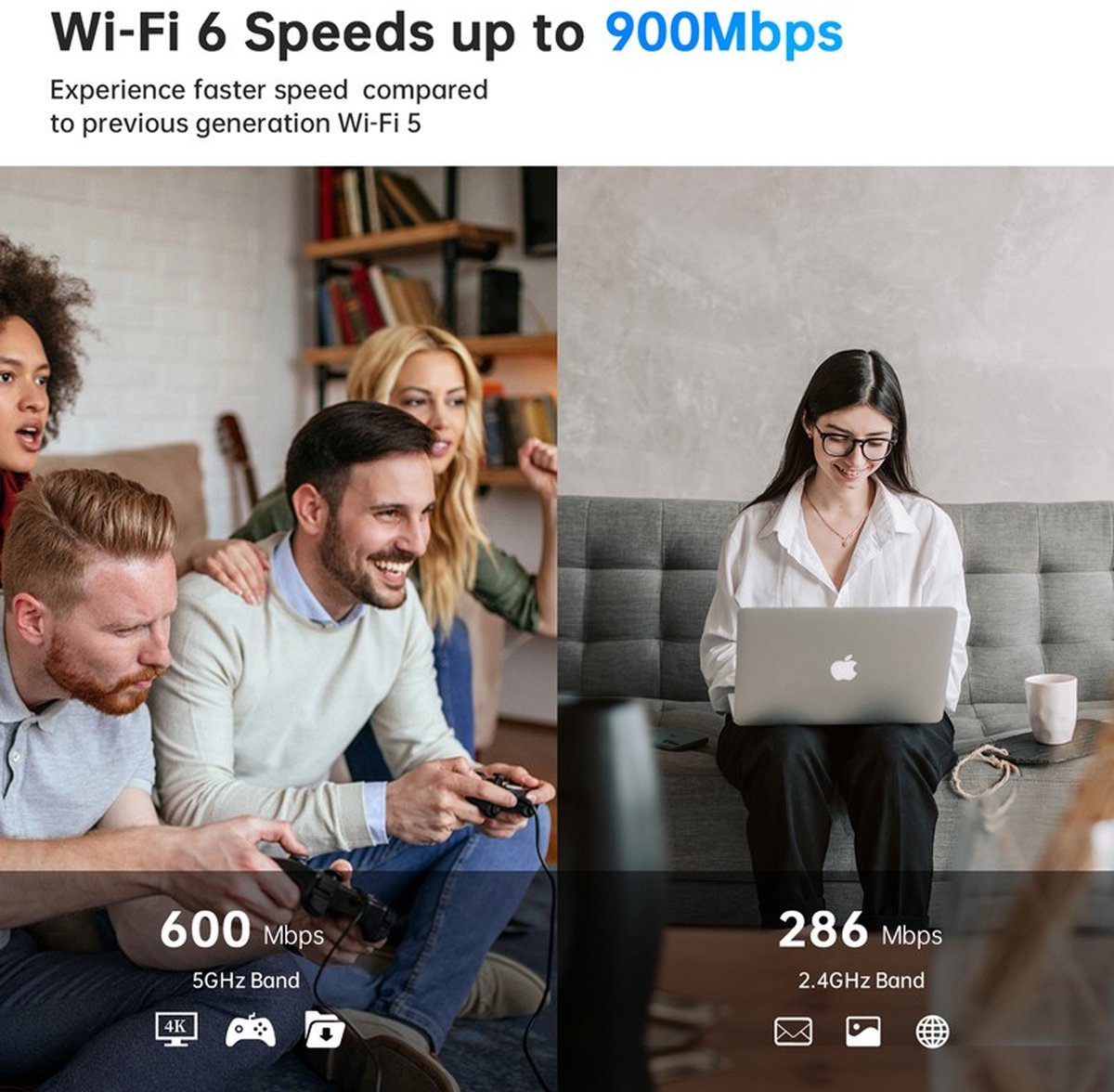 Edup Ep-Ax910S Plug And Play Wifi6 Ax900 Bluetooth 5.3 Usb 2.0 Adapter – Snelle wifi adapter - afbeelding 7